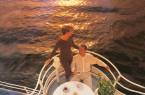 Top deck of a 5 star Nile cruiser ship sailing the Nile