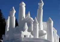 An ice sculpture at the Harbin Ice Festival in China