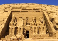Front of the rock temple at Abu Simbel