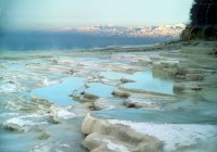 The white calcium terraces of Pamukkale