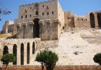 Inside the citadel in Aleppo, Syria you'll find the great Umayyad Mosque and a massive undercover ba