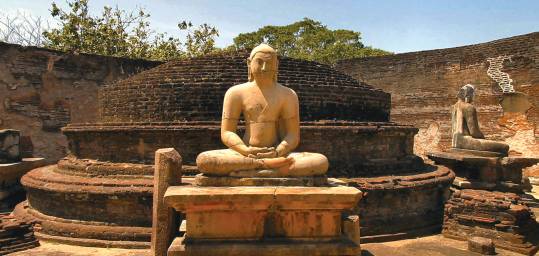 Ancient ruins in Polonnaruwa - one of Sri Lanka's best highlights.