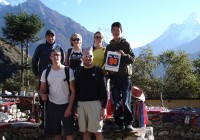 An on the go group on the Annapurna Panorama trek