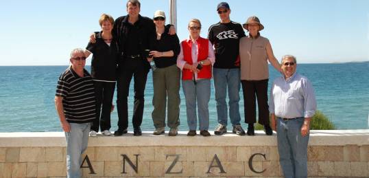 The Anzac Gold group with Gallipoli enthusiast Dean Hunter