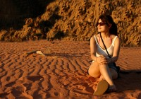 A bit of quiet time in the Wadi Rum desert