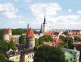 The rooftops, church spires and medieval turrets of Tallinn's UNESCO-listed Old Town