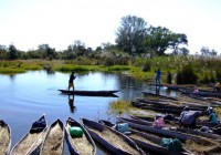 Okavango polling station - the start of our trips to the Okavango Delta on our Family Tours