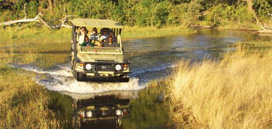 Heading into Chobe National Park on a safari in Botswana