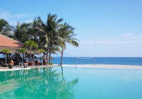 Infinity Pool and Beach Volleyball at a hotel in Nha Trang