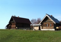 Traditional wooden Siberian houses