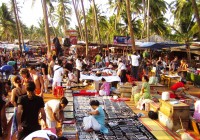 A bustling market in Goa