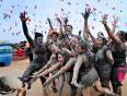 Revellers enjoying the Boryeong Mud Festival