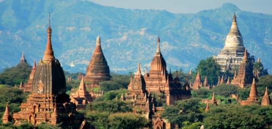 Burma's iconic Bagan - filled with Buddhist temples and stupours.