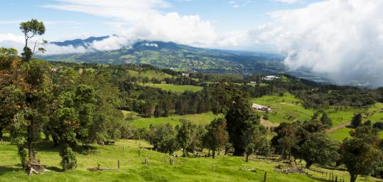 Endless countryside in Costa Rica - one of the most beautiful countries in Central America.