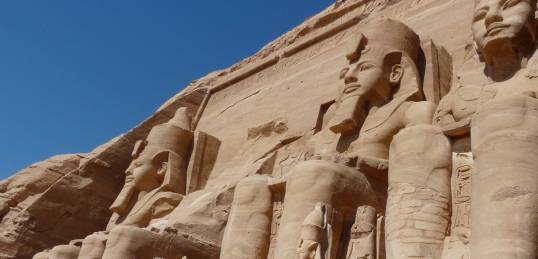 The rock cut temple of Abu Simbel