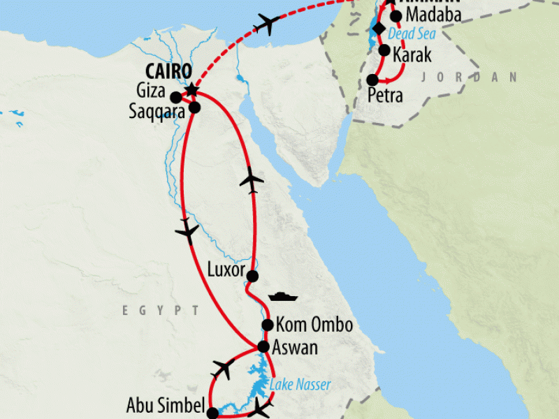 Explore Egypt Jordan on a 15 day Private Tour On The Go Tours NZ