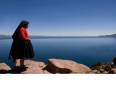 Looking out across Lake Titicaca seen on our Peru Tours