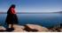 Looking out across Lake Titicaca seen on our Peru Tours