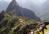 The spectacular sight of Machu Picchu is the reward for these travellers on our Peru Tours