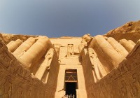 The entrance to Abu Simbel temple
