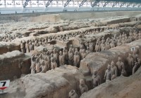 Emperor Qin's Terracotta Warriors at the archaeological site in Xi'an