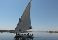 Felucca sailing on the River Nile in Egypt