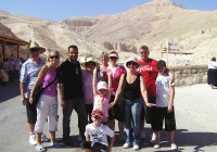 A family at the Valley of the Kings in Luxor