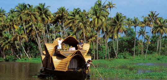 A houseboat on the Kerala Backwaters