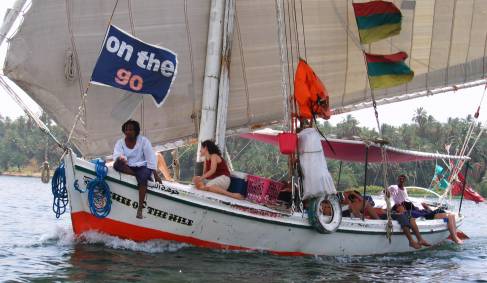 Felucca sailing on the River Nile in Egypt