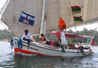Felucca sailing on the River Nile in Egypt