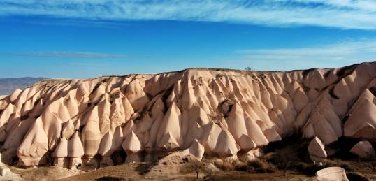 The whimsical peaks of Cappadocia in sunlight, Turkey