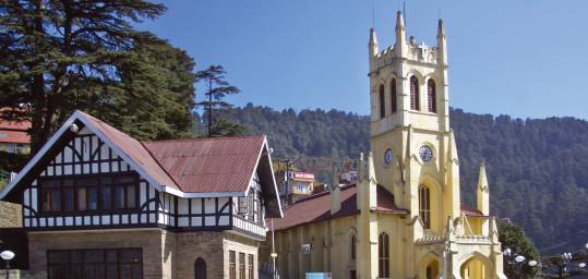 The bustling town of Colonial Shimla