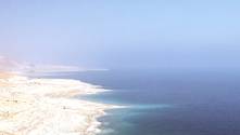 Salt deposits at the Dead Sea