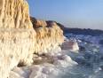 The unique shoreline of the Dea Sea