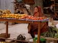 Woman selling fruit at a market in Nagaland. Photo credit to rajkumar1220.
