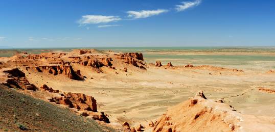 Bayanzag (Flaming Cliffs) in the Gobi Desert