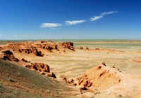 Bayanzag (Flaming Cliffs) in the Gobi Desert