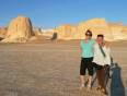 In the White Desert - known for its unusual limestone rock formations