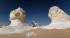 White chalk rock formations in the White Desert