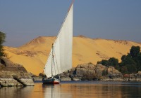 A felucca on the Nile in Aswan