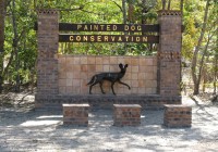 The entrance to the Painted Dogs Centre - also known as the Wild Dog Research Project