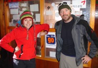 A couple of trekkers at one of the Himalayan lodges in Nepal