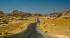 An undulating road through the Jordan landscape