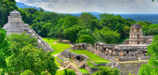 The ancient Palenque Mayan ruins - visit them on our Mexico tours.