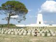 The graves and memorial at Anzac
