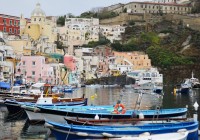 Naples harbour in Italy