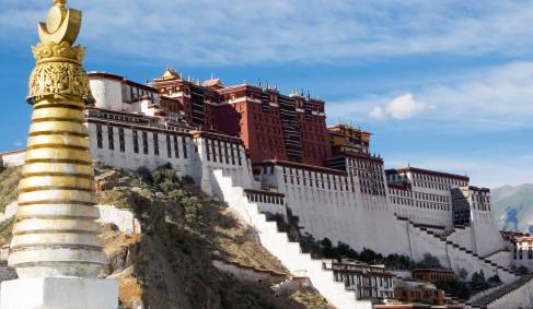 The imposing Potala Palace in Lhasa - former winter home of the Dalai Lamas - visit it on our Gatewa