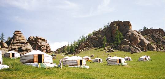 A ger camp in Terelj National Park in Mongolia