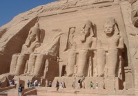 The rock cut temple of Abu Simbel
