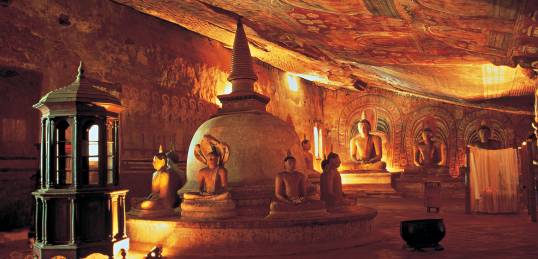Inside the Dambulla Cave Temple